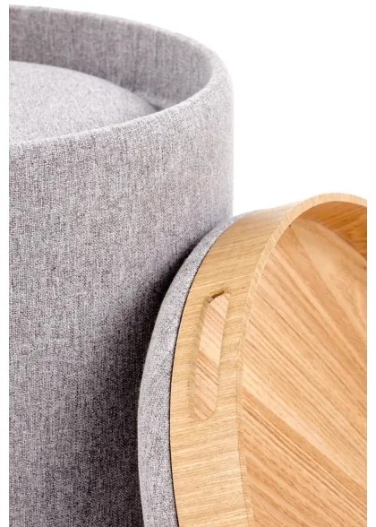 KÉSZLET 2x Taburet AVIKO átm. 38/45 cm szürke/bézs