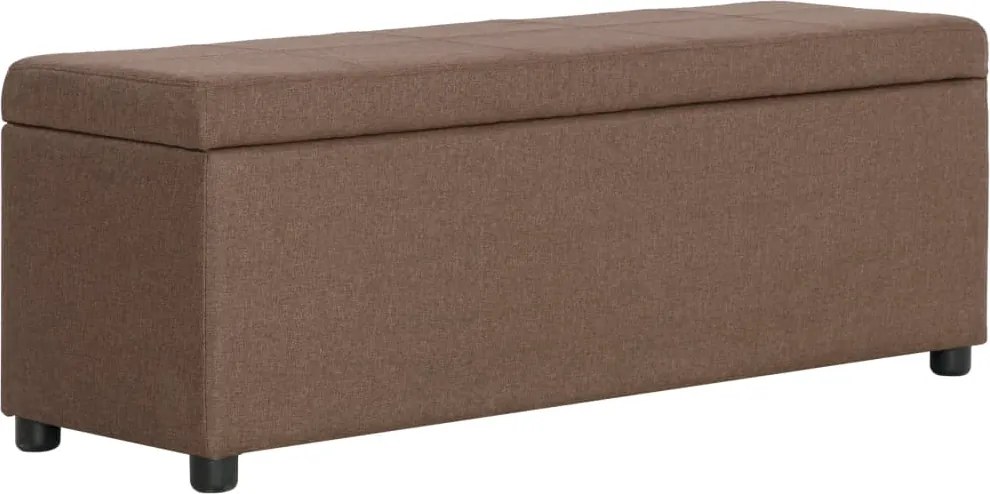 vidaXL barna poliészter pad tárolórekesszel 116 cm