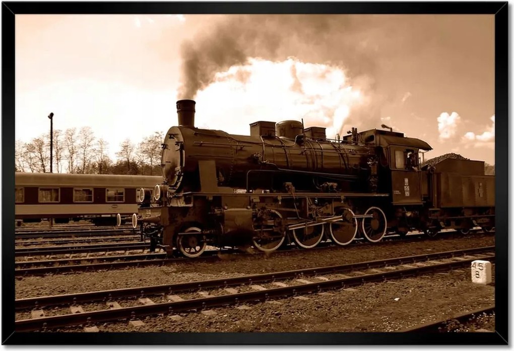 Poszterek keretben 60x40 Mozdony TR565 Wolsztyn