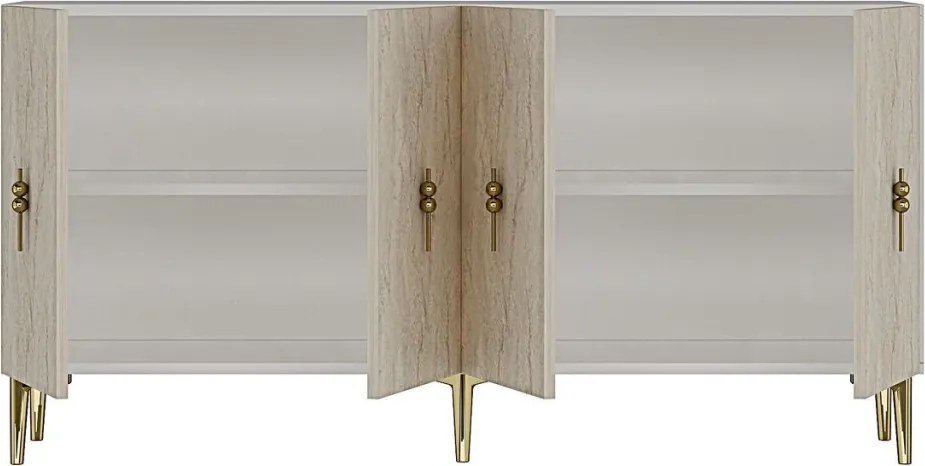 Salkım 150 - White, Gold, Travertine
