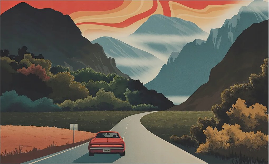 Fotótapéta Flizelin Dekoratív tapéta Hegyi kaland 416x254 Ragasztó