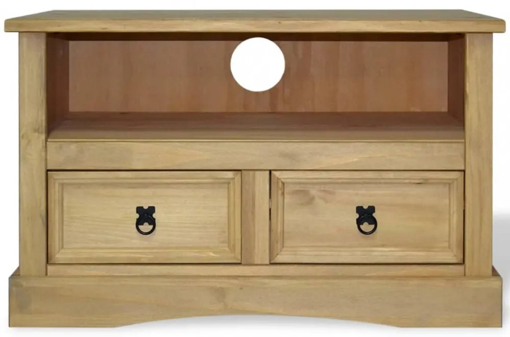 Corona-stílusú mexikói fenyő TV szekrény 91 x 43 x 56 cm