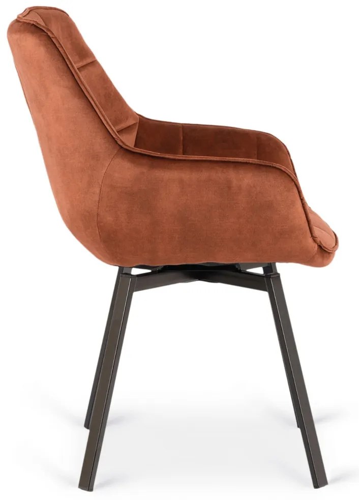 Rozsdabarna Bársony Forgószék LUNA