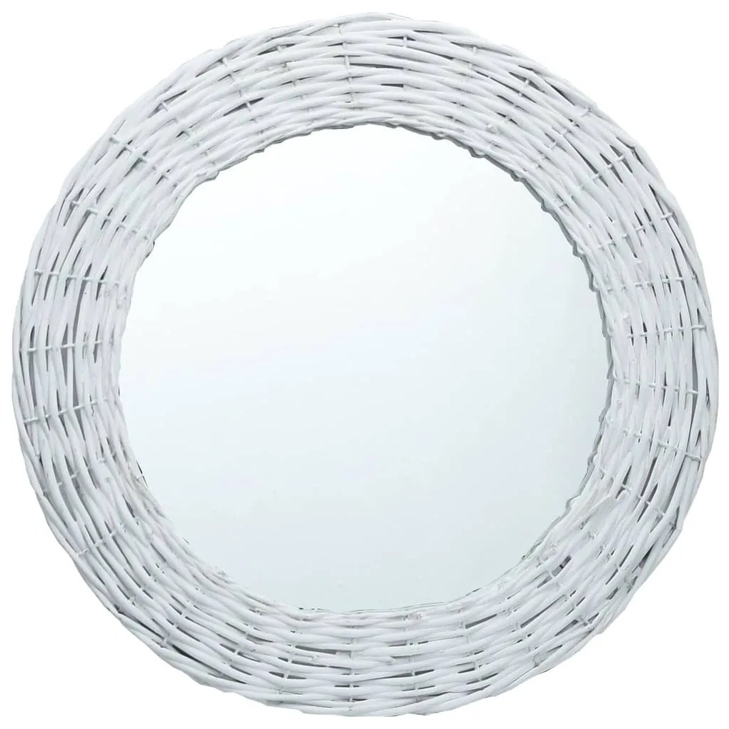 vidaXL fehér fonott vesszőkeretes tükör 70 cm