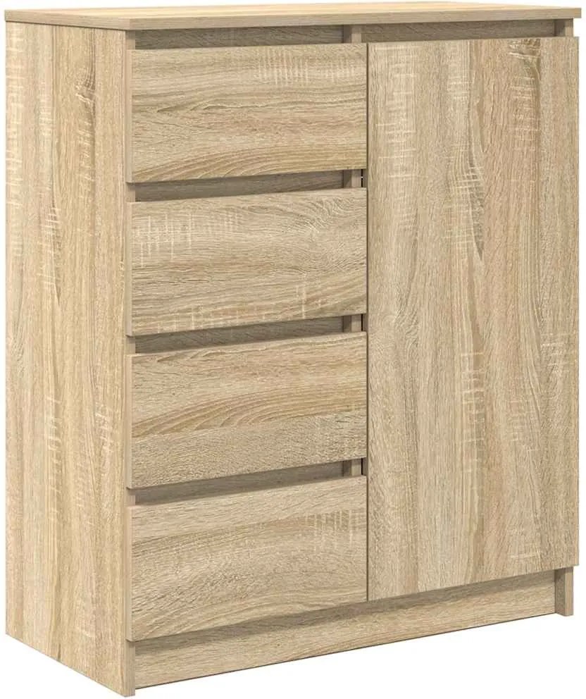 vidaXL sonoma tölgy szerelt fa tálalószekrény fiókos 71x35x84 cm