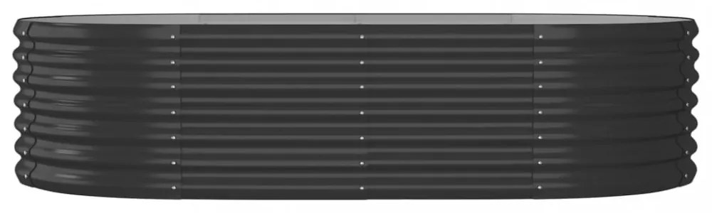 antracitszürke horganyzott acél kerti magaságyás 152x80x36 cm