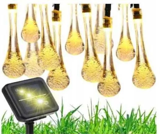 Napelemes Led Fényfüzér 20 Db Jégcsap Lámpa Meleg Kerti Fény Érzékelővel