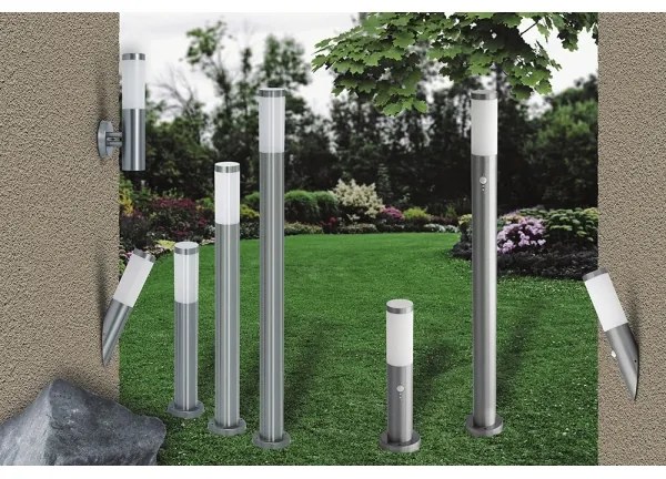 Rabalux 8267 - Kültéri lámpa érzékelővel INOX TORCH 1xE27/25W/230V IP44