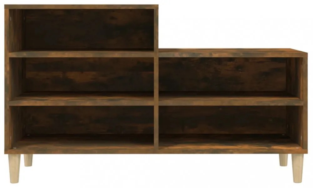 füstös tölgy színű szerelt fa cipősszekrény 102 x 36 x 60 cm