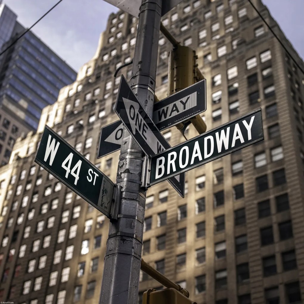 Poszter 40x40cm Utcatáblák New Yorkban 2, Assaf Frank