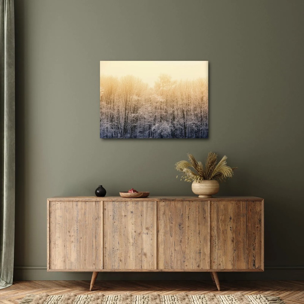 Fagyos erdő képe (70x50 cm)