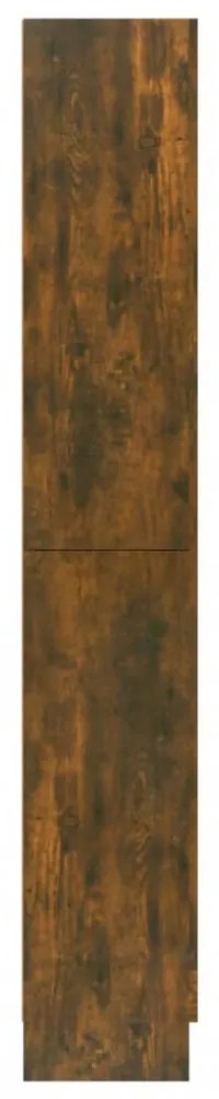 füstös tölgyszínű szerelt fa vitrinszekrény 82,5x30,5x185,5 cm