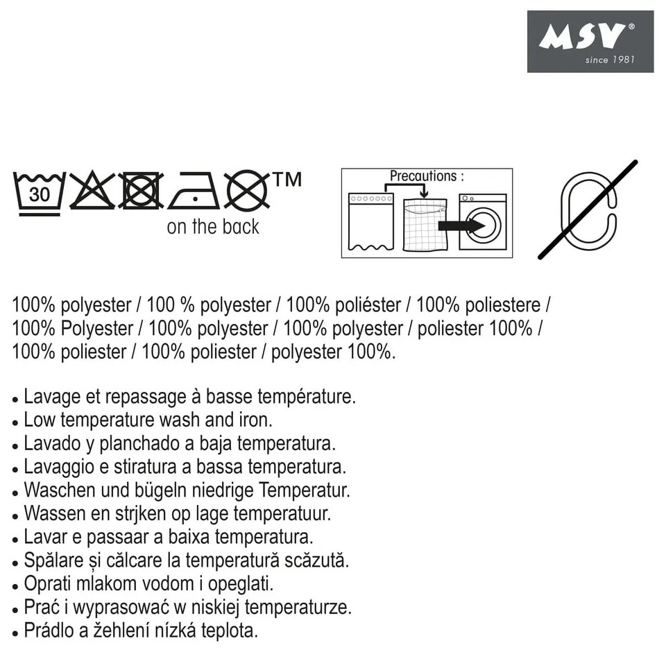 Zuhanyfüggöny 180x200 cm – MSV