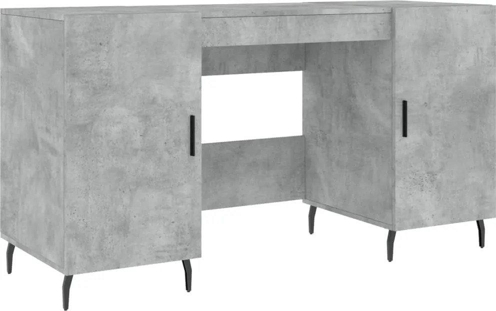 vidaXL betonszürke szerelt fa íróasztal 140 x 50 x 75 cm
