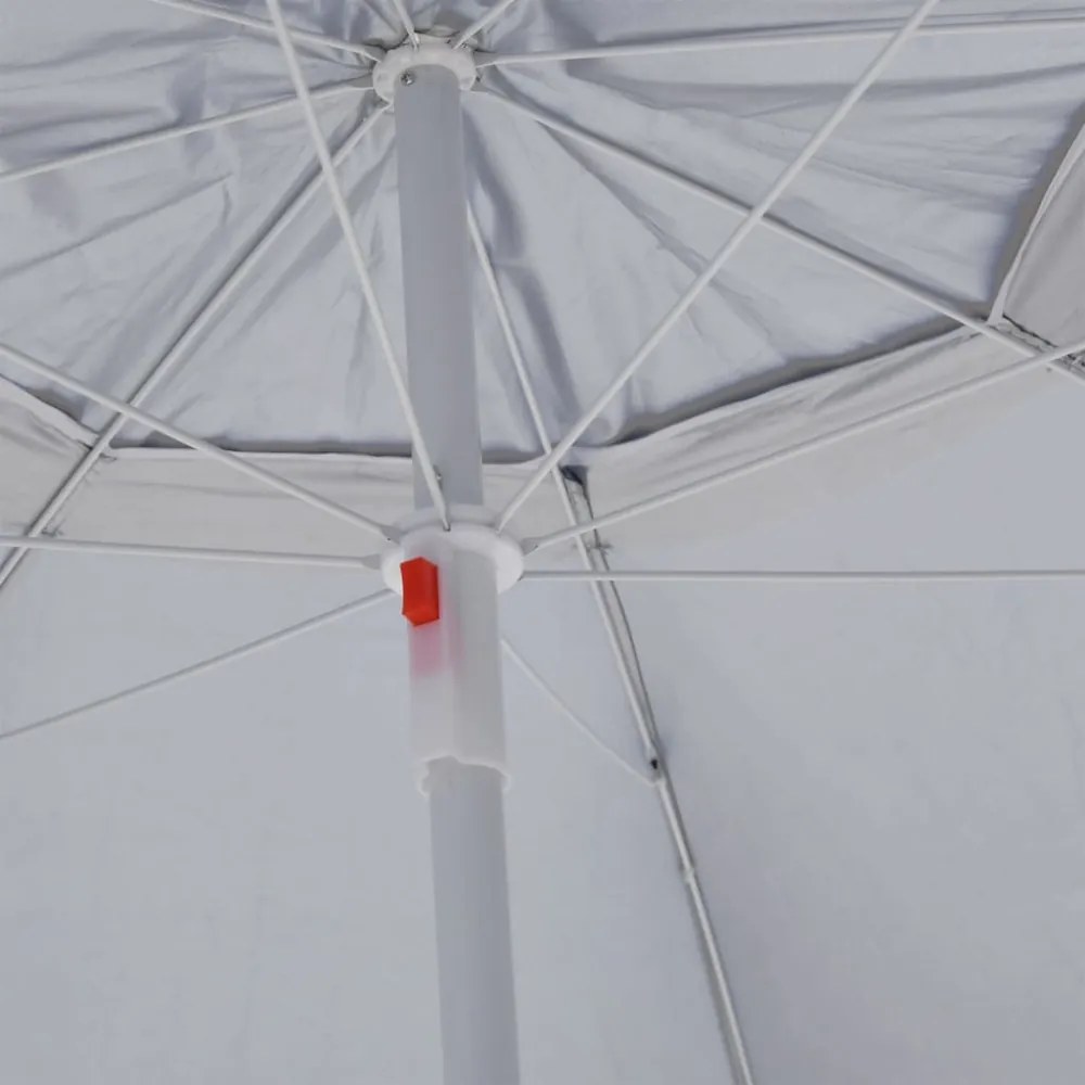 homokszínű strandnapernyő oldalfalakkal 215 cm