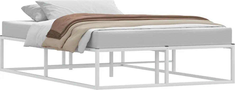 vidaXL ágykeret matrac nélkül fehér 120x200 cm fém