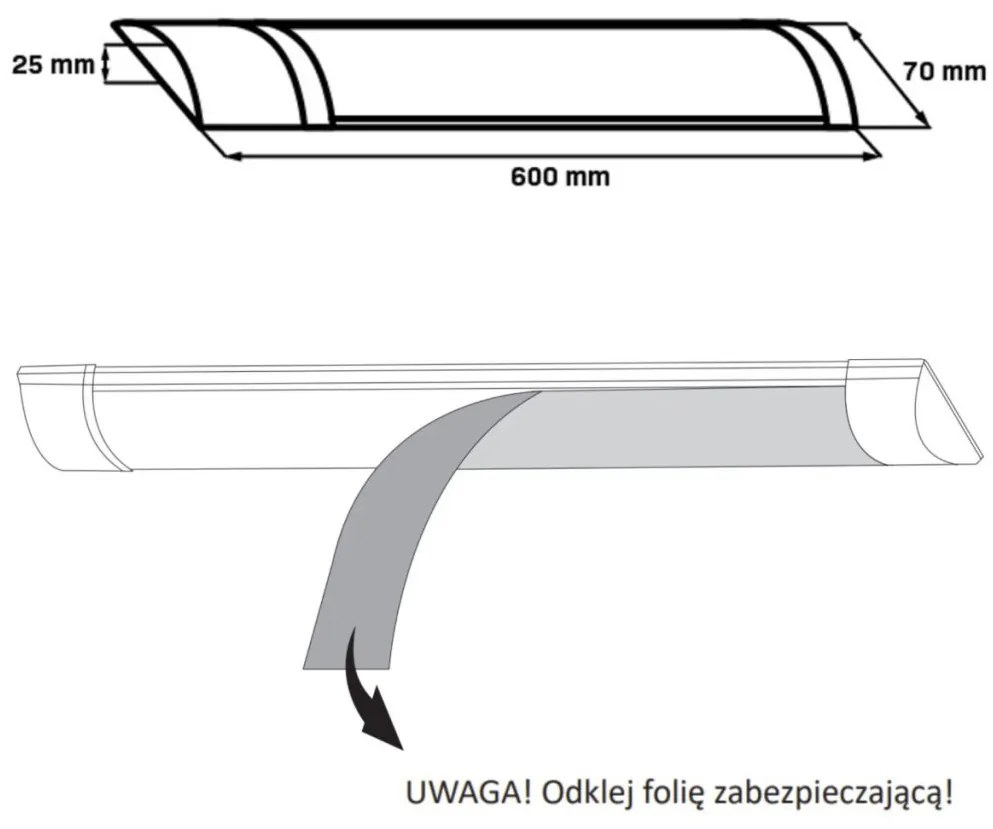 Polux BATTEN LIGHT 325563 Vonalas lámpa 1x18W/LED 4000K 2000lm IP20