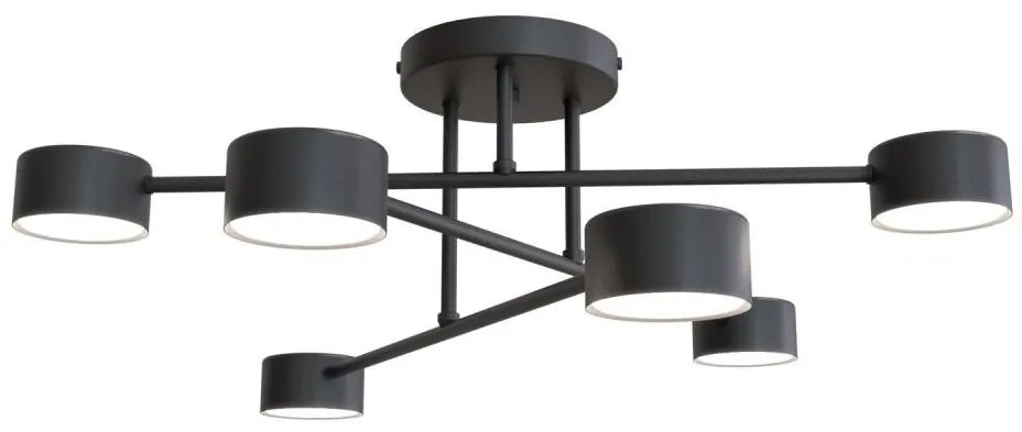 EMIBIG Mennyezeti lámpa HALO 6xGX53/8W/230V fekete EB0127