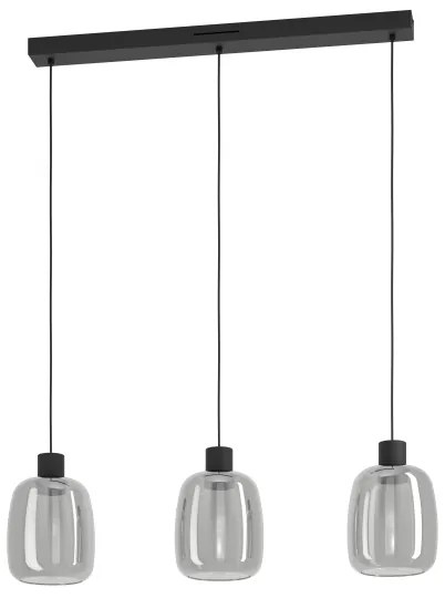 Eglo 901121-LED RGBW Dimmelhető csillár zsinóron MOLOCHIO-Z 3xLED/3,7W/230V szürke