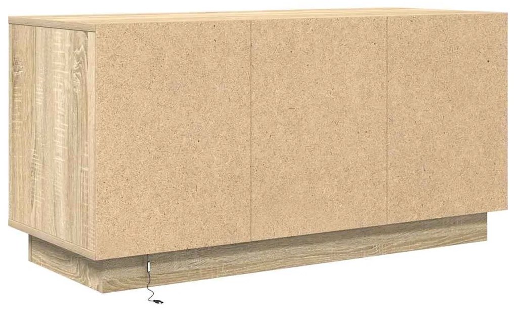 sonoma-tölgy színű TV-szekrény LED-lámpákkal 100x41x50 cm