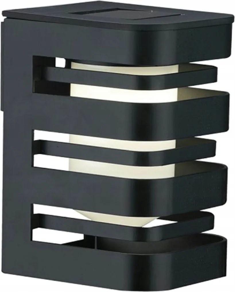 LED-es napelemes homlokzati lámpa 5000K alkonyérzékelő IP44 Agide Goldlux