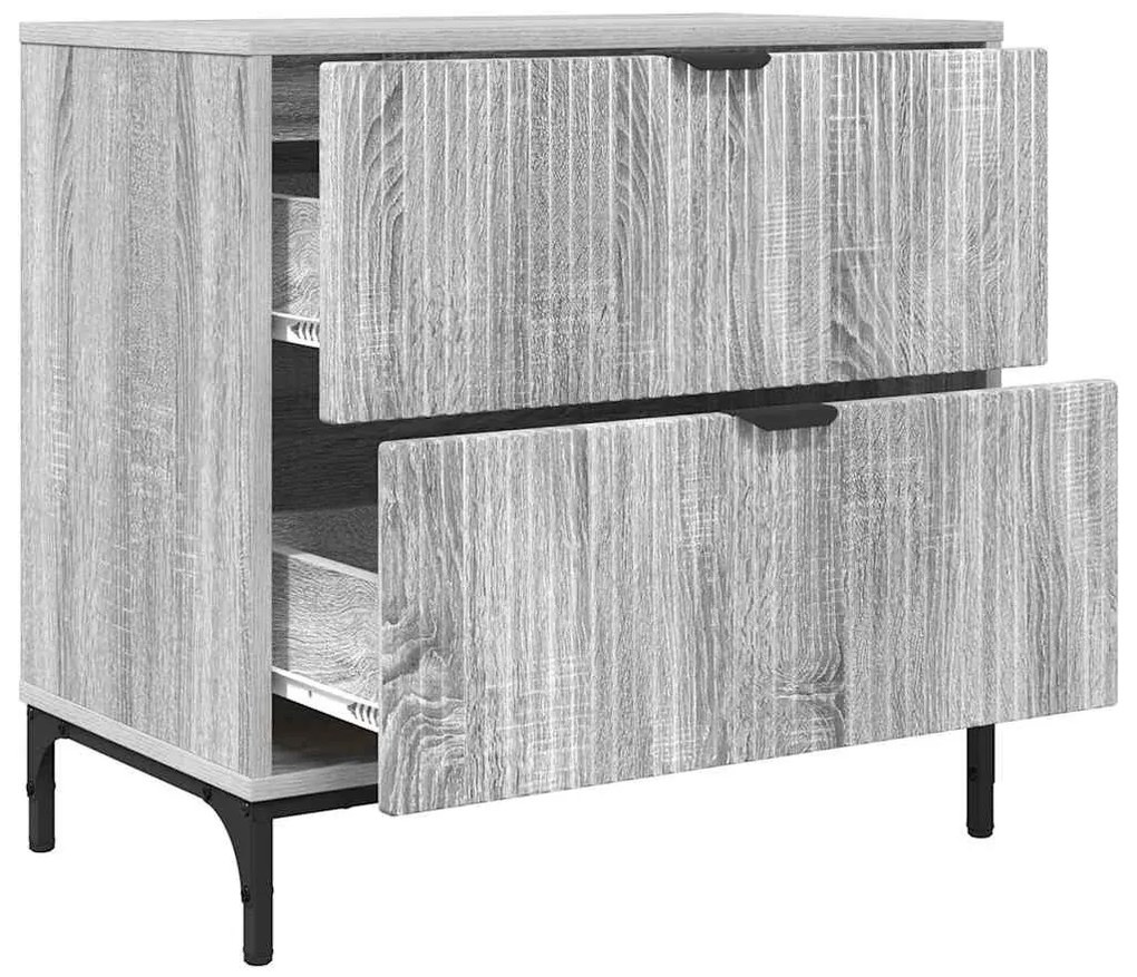 Éjjeli asztal fiókkal Szürke sonoma 63.5 x 36 x 61 cm Faanyag