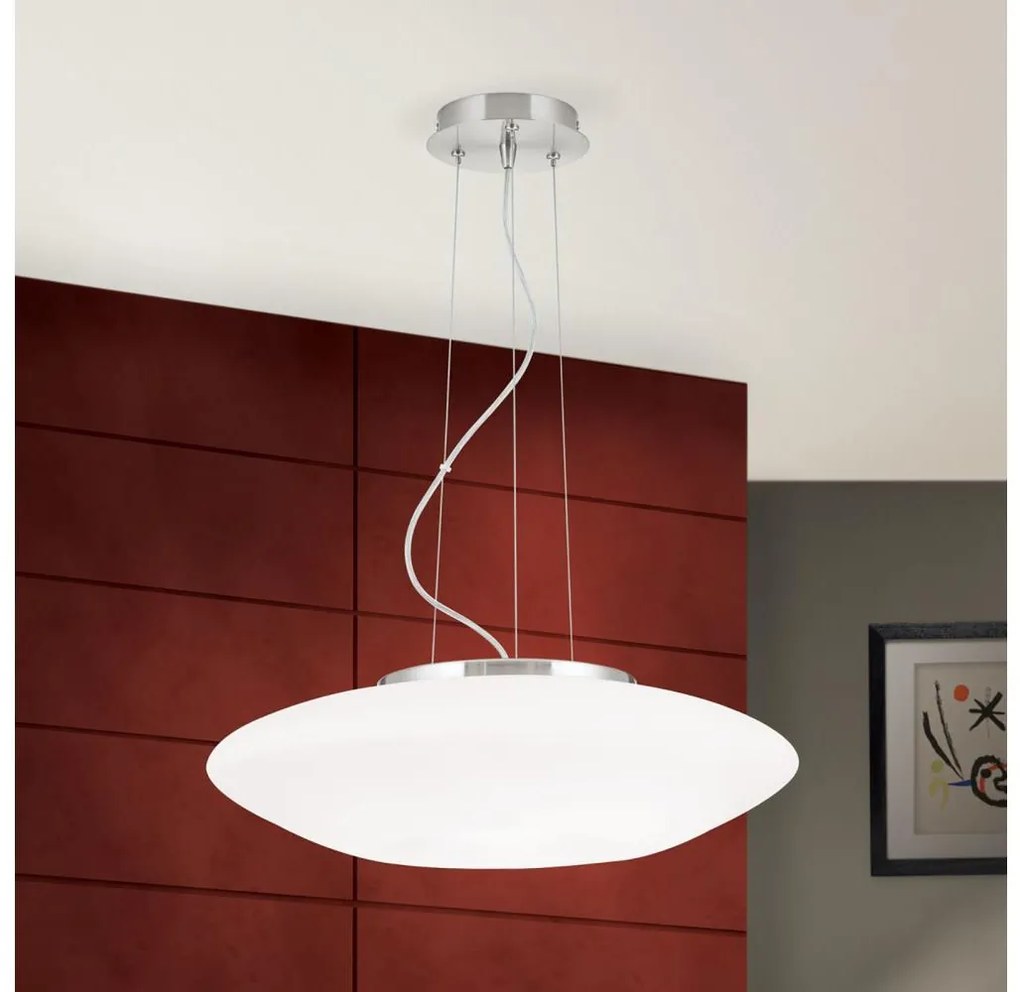 Orion HL 6-1559/2 - Csillár zsinóron BLANC 2xE27/60W/230V átm. 49 cm matt króm