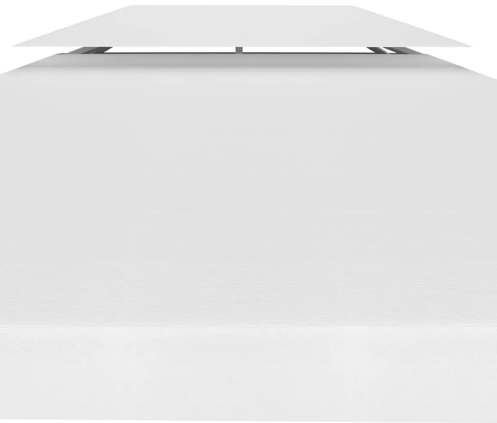 fehér kétszintes pavilon-tetőponyva 310 g/m² 3 x 3 m