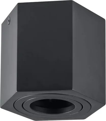 Mennyezeti lámpatest geometrikus fekete Tuba GU10 Hexagon Polux-goldlux