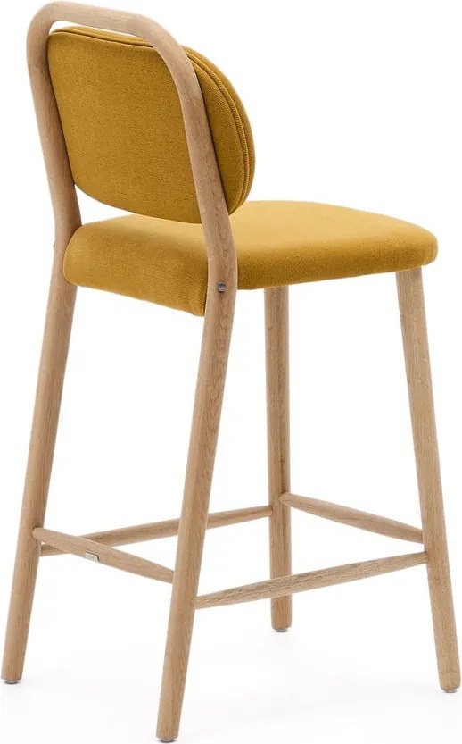 Mustársárga bárszék (ülésmagasság 66 cm) Helda – Kave Home