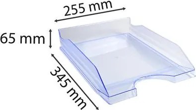 Irattálca, műanyag, A4+, EXACOMPTA Linicolor®, jégkék (EX12310D)