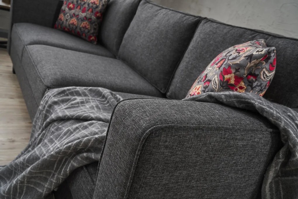 3 személyes kanapé Kale Linen - Antracit