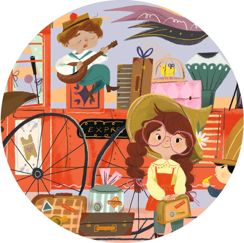 Formadobozos puzzle - Mia utazása, 36 db-os - Mia's Journey