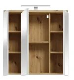 Tükrös fali fürdőszobaszekrény VENOM fehér/artisan tölgy