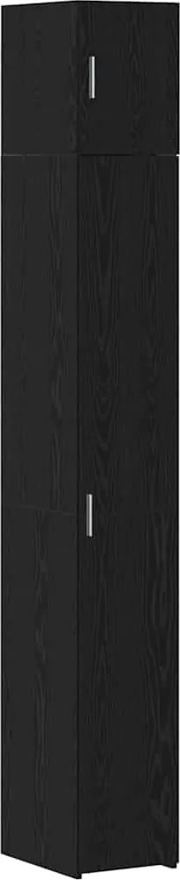 vidaXL Tárolószekrény 3 pcs Fekete tölgy 30 x 42,5 x 225 cm