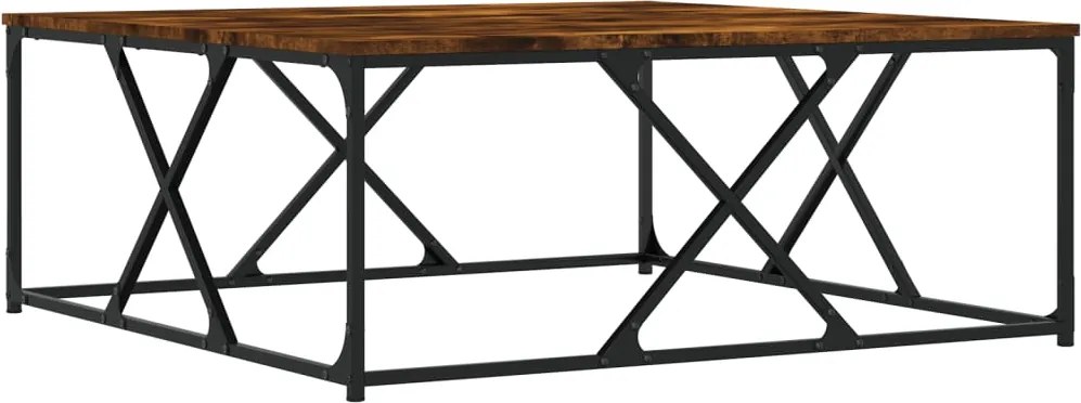 vidaXL füstös tölgy színű szerelt fa dohányzóasztal 100x100x40 cm
