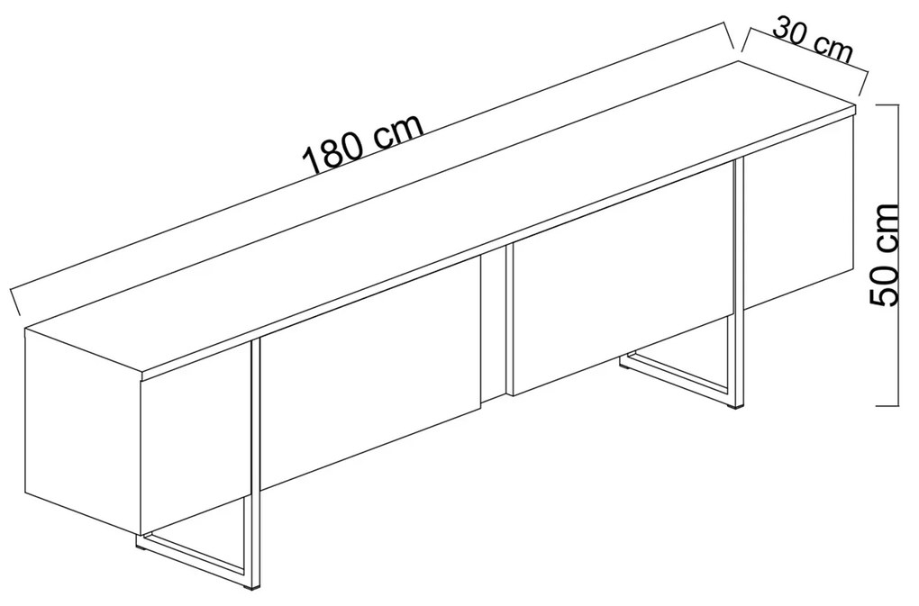 TV asztal/szekrény Luxi (antracit). 1067178