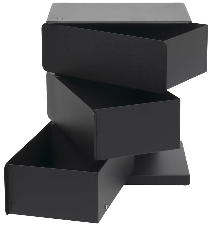 Fekete fém komód 37x54,5 cm Joey – Spinder Design
