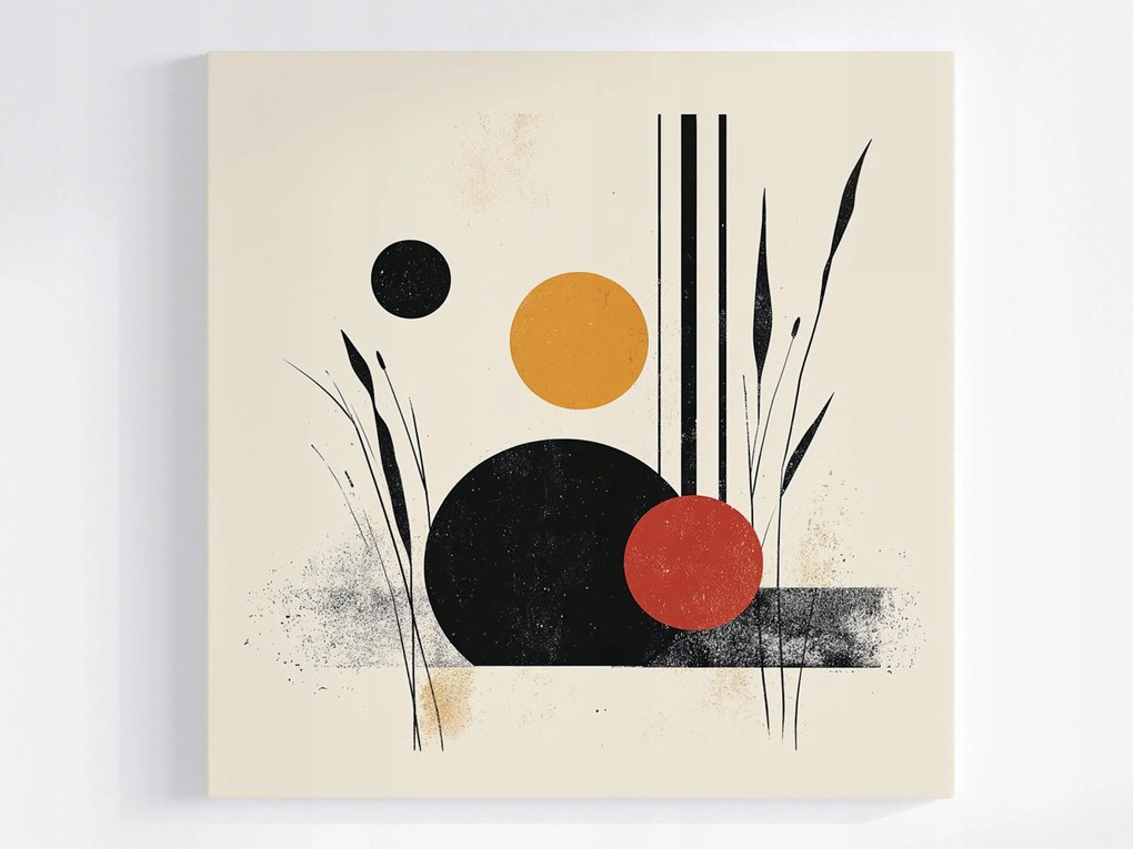 Canvas Vászonkép Grafika Geometria Bauhaus Wabi-sabi Kör 80x80