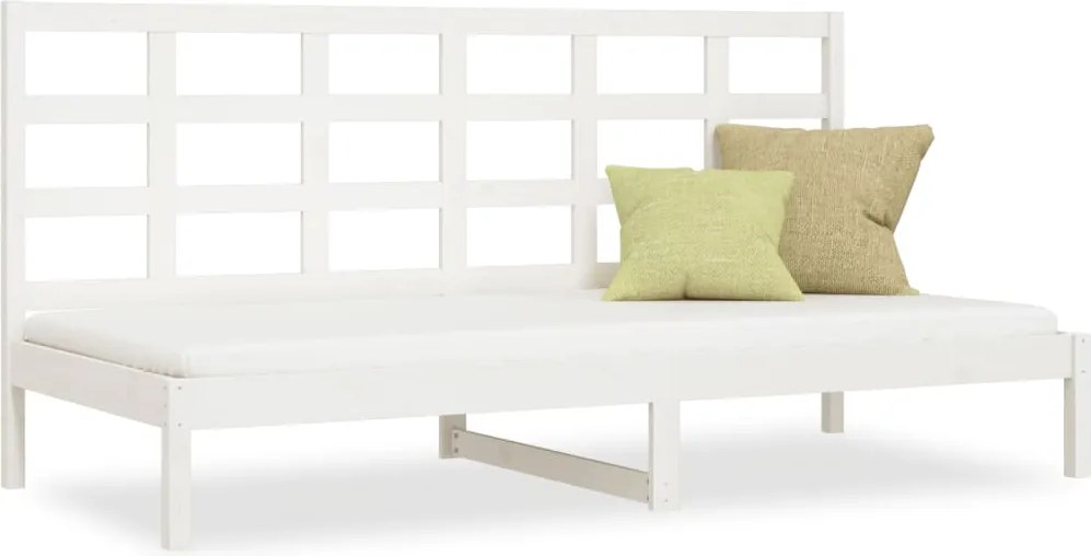 vidaXL fehér tömör fenyőfa kanapéágy matrac nélkül 80 x 200 cm