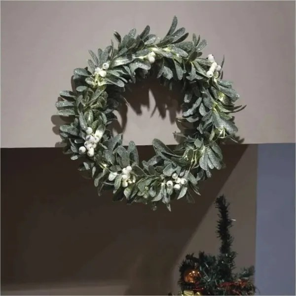 LED-es karácsonyi koszorú 25xLED/3xAA átmérő 35 cm