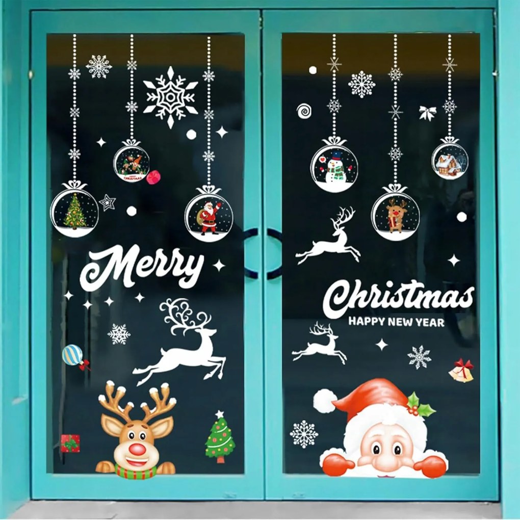 Karácsonyi ablakmatricák Ablakdekoráció Karácsony 8 kép