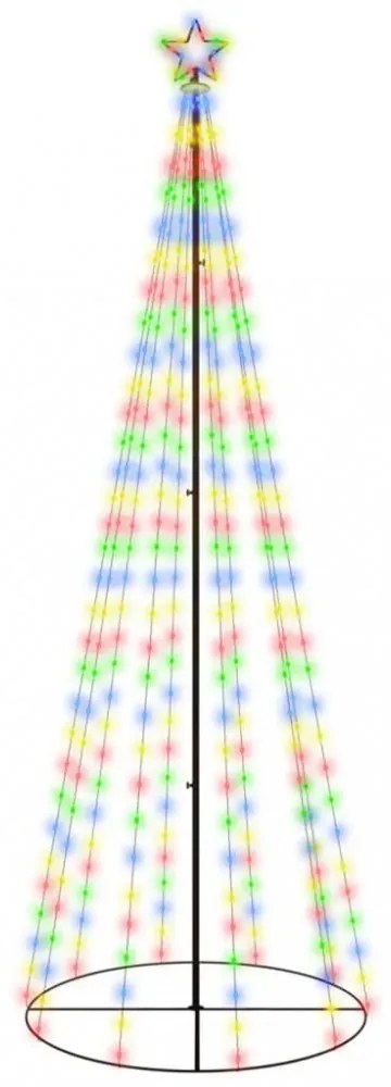 kúp alakú karácsonyfa 310 színes LED-del 100 x 300 cm