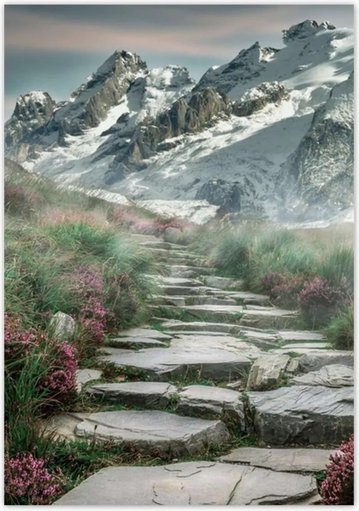 Poszterek 70x100 Hegyi kilátás Tájkép Köd