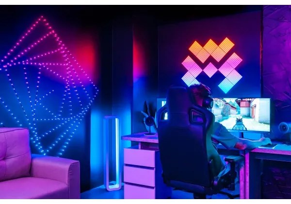 Twinkly TWD060STP-T - RGB LED fényerőszabályozható DOTS fényfüzér 60 LED 7 m USB Wi-Fi