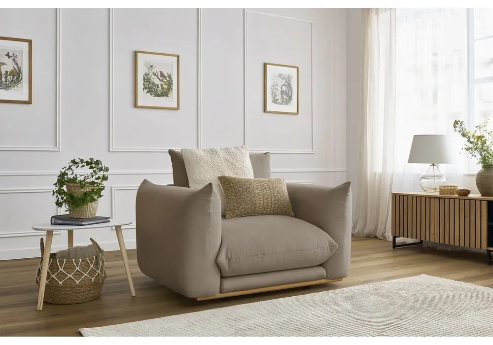 Bézs fotel Ernest – Bobochic Paris