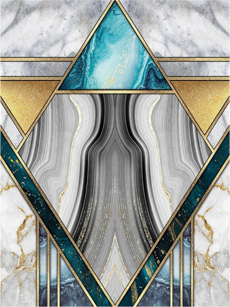 Fotótapéta Arany márvány Geometria absztrakt elegancia 184x254 +ragasztó