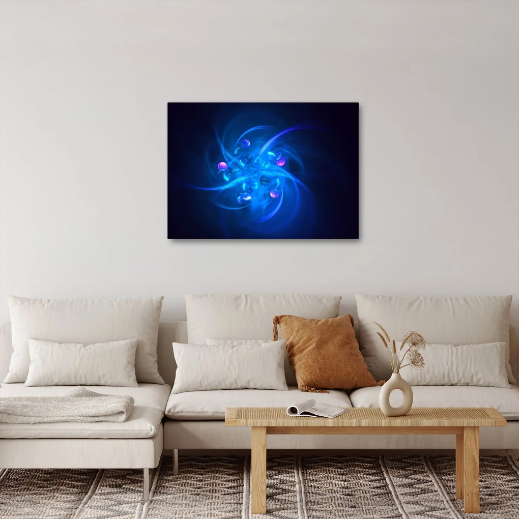 Modern kép kék absztrakció (70x50 cm)