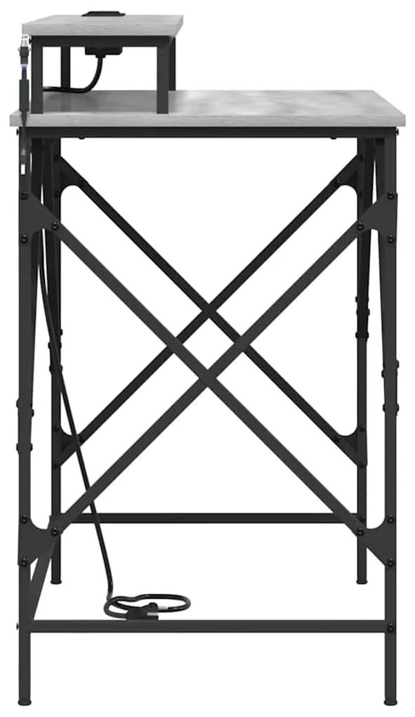 Asztal tárolóval Szürke sonoma 100 x 50 x 86.5 cm Faanyag