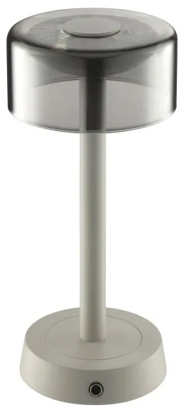 Brilliant - LED fényerőszabályozható, újratölthető érintésvezérelt asztali lámpa RAZOR LED/2,5W/5V 2700K IP44 szürke